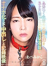 A documentary video of a senior's dear sister who is irritated for 3 months with a lot of brainwashing ● and made into an onaho and vaginal cum shot [Shibuya event ● supervised by club] Abe Mikako